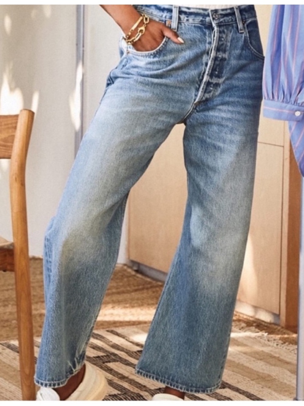 Citizens Of Humanity Premium Vintage Gaucho Wide-Leg Jeans sz 29 - Picture 3 of 16